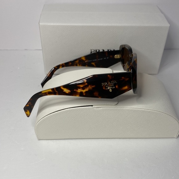 PRADA PR 17WS Tortoise Rectangle Sunglasses - Picture 12 of 14
